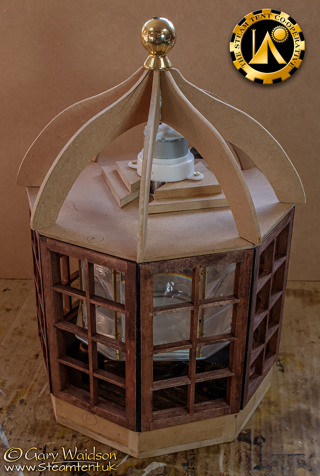 The Lantern House Roof - Ammon Rock - Building a 1/12th Scale Gothic Lighthouse  - The Steam Tent Co-operative.  Gary Waidson - www.Steamtent.uk