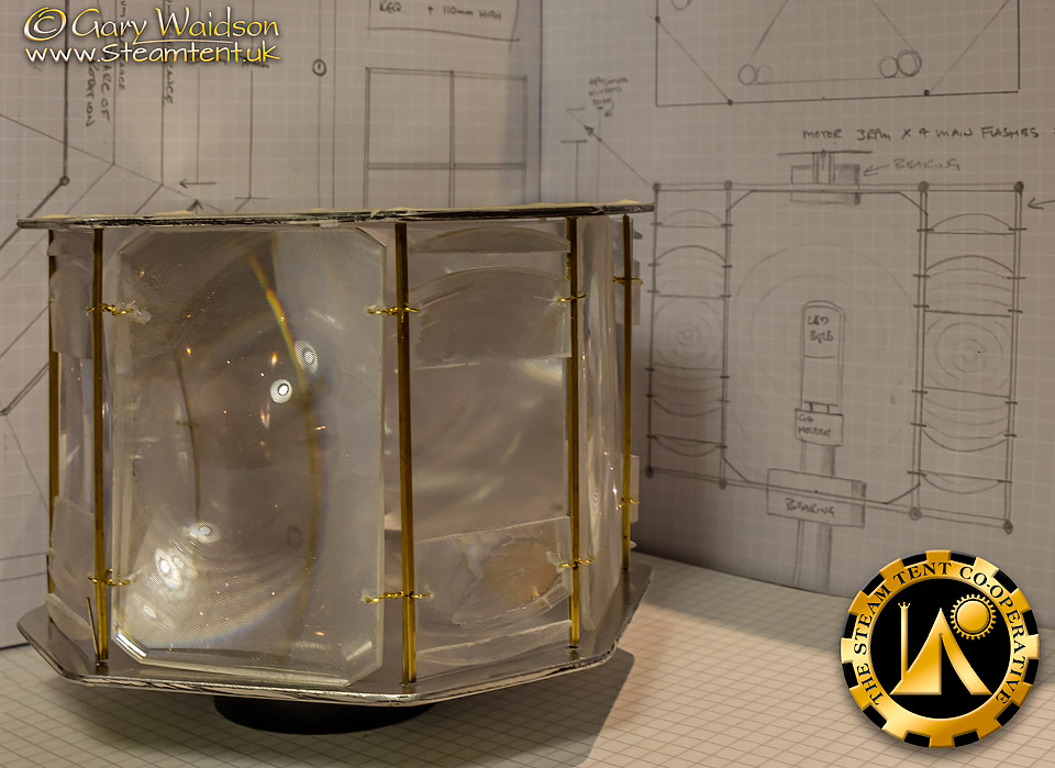The Lantern lens system - Ammon Rock - Building a 1/12th Scale Gothic Lighthouse  - The Steam Tent Co-operative. � Gary Waidson - www.Steamtent.uk