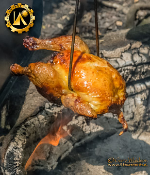 The Steam Tent Co-operative - Bottle Jacked Roast Chicken. © Gary Waidson - www.Steamtent.uk
