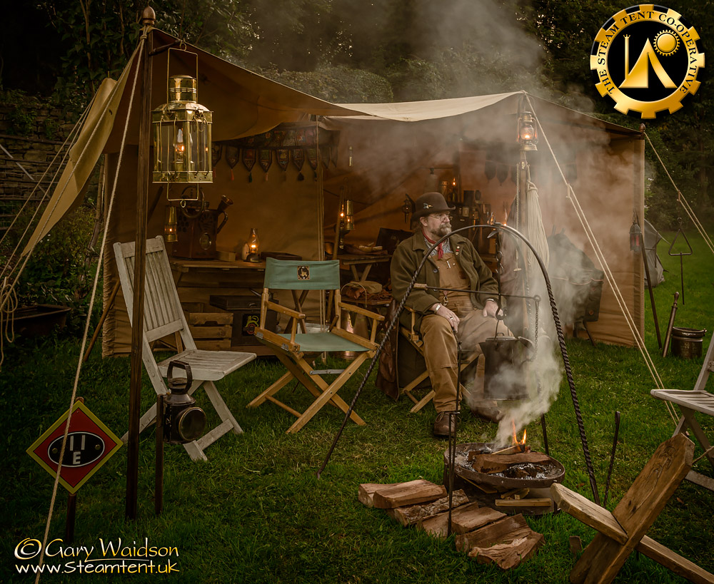 Old School Camping with the Baker-Tent. The Steam Tent Co-operative. © Gary Waidson - www.Steamtent.uk