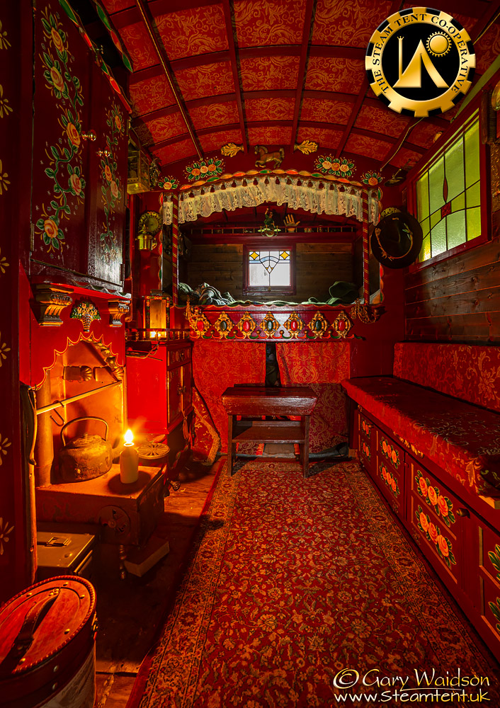 Living Van interior. The Steam Tent Co-operative. © Gary Waidson - www.Steamtent.uk