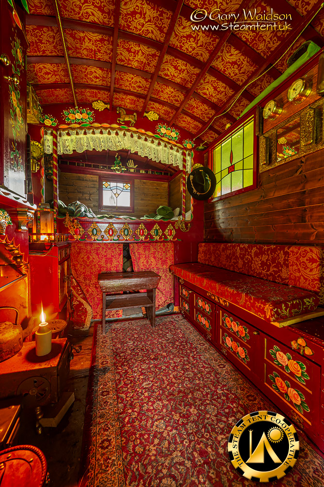 Living Van interior. The Steam Tent Co-operative. © Gary Waidson - www.Steamtent.uk
