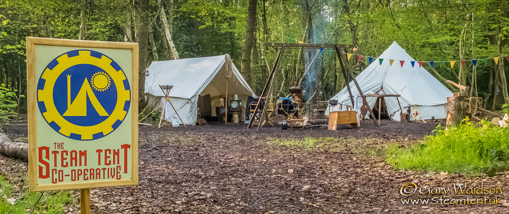 Woodland Camp. - The Steam Tent Co-operative. � Gary Waidson - www.Steamtent.uk