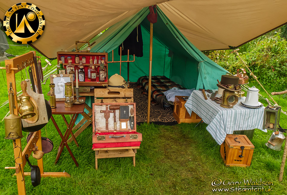 Colin's set up -The Steam Tent Co-operative. © Gary Waidson - www.Steamtent.uk