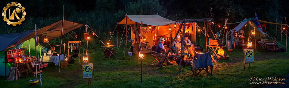 Our last evening on site -The Steam Tent Co-operative. © Gary Waidson - www.Steamtent.uk