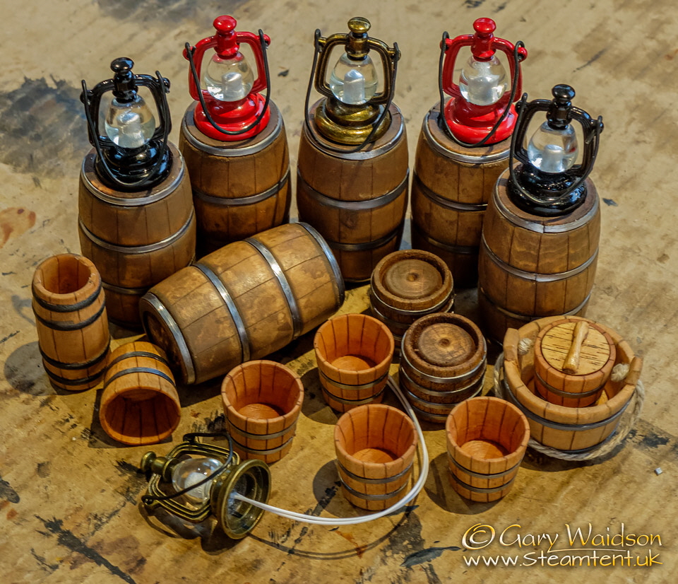 Building a 1/12th Scale Gothic Lighthouse  - The Steam Tent Co-operative.  Gary Waidson - www.Steamtent.uk - Storage Barrels, Buckets and Lanterns