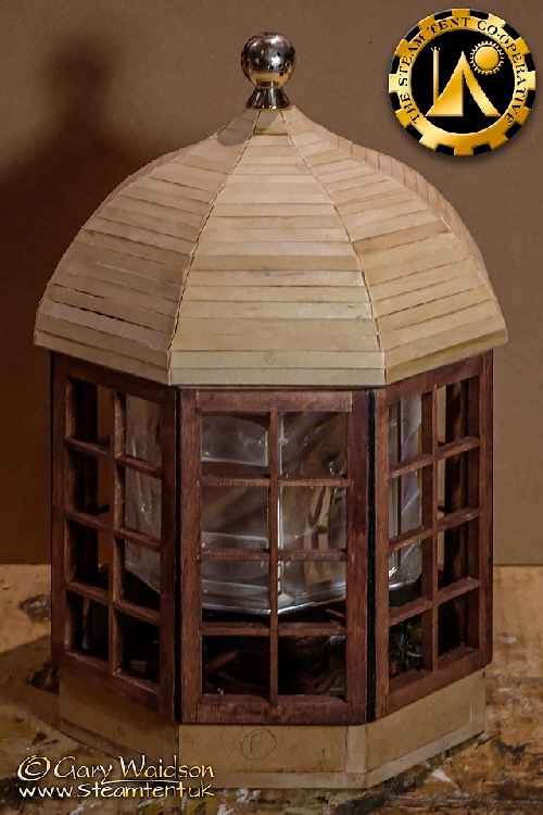 The Lantern House Roof - Ammon Rock - Building a 1/12th Scale Gothic Lighthouse  - The Steam Tent Co-operative.  Gary Waidson - www.Steamtent.uk