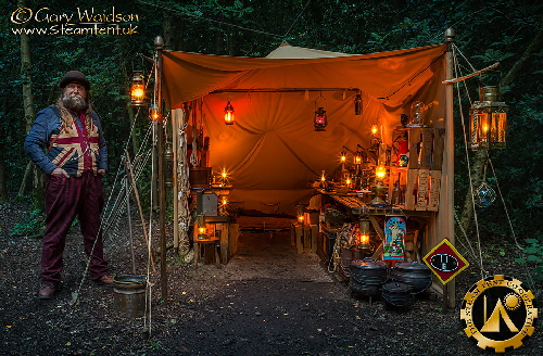 Steamtent Corner at the Bushmoot 2023 - The Steam Tent Co-operative. © Gary Waidson - www.Steamtent.uk