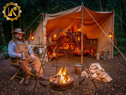 Photographing Camp Scenes at Night. The Steam Tent Co-operative. © Gary Waidson - www.Steamtent.uk