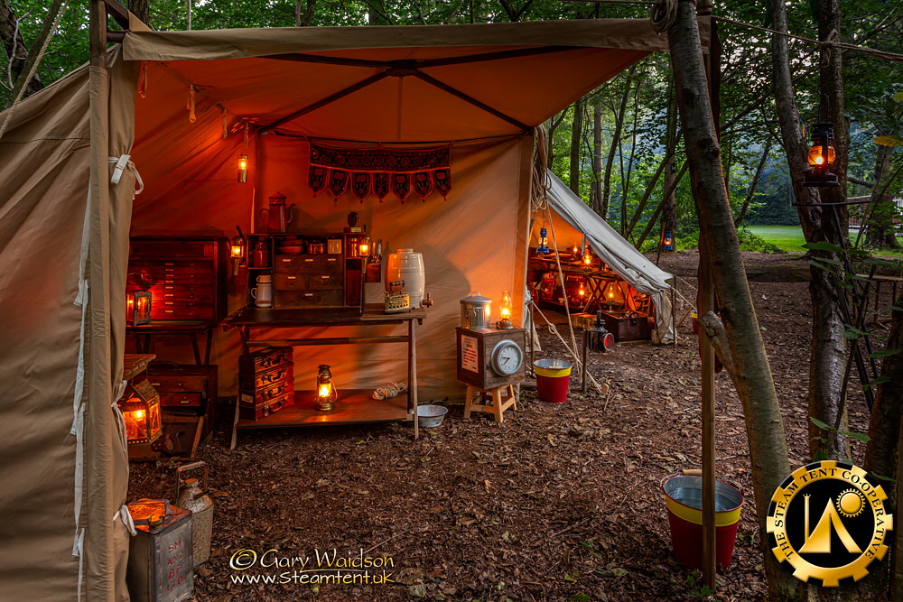 Evening at the Craft Camp, The Steam Tent Co-operative.  Gary Waidson - www.Steamtent.uk