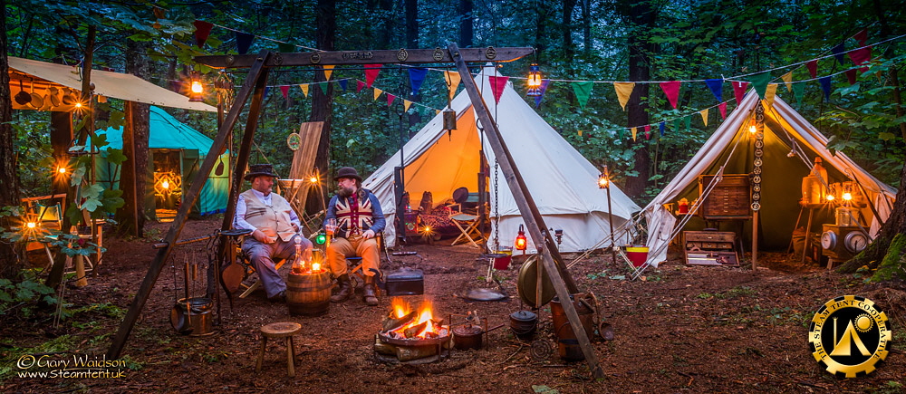 Steampunk Camping with the Steam Tent  Co-operative. © Gary Waidson - www.Steamtent.uk