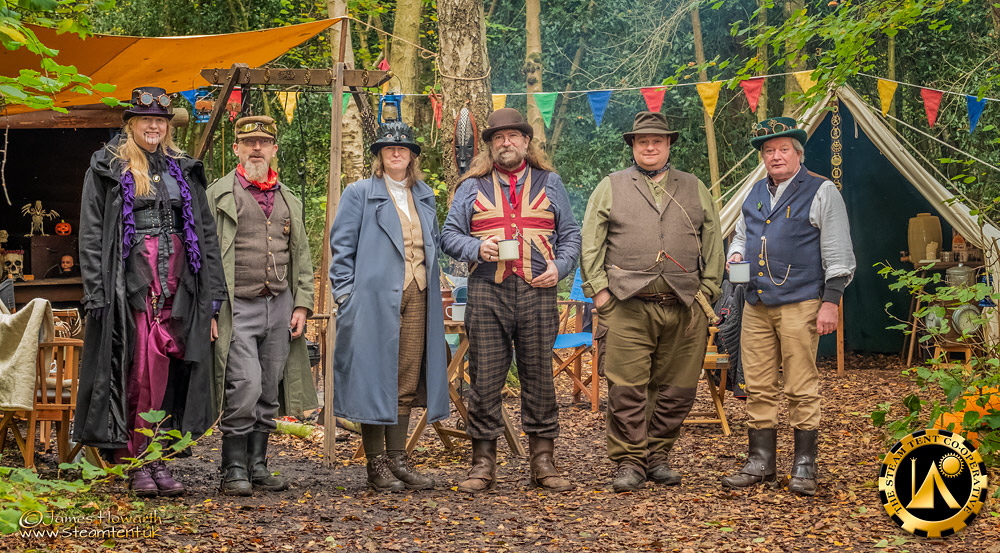 Group Shot - Steampunk Halloween - The Steam Tent Co-operative.  James Howarth - www.Steamtent.uk