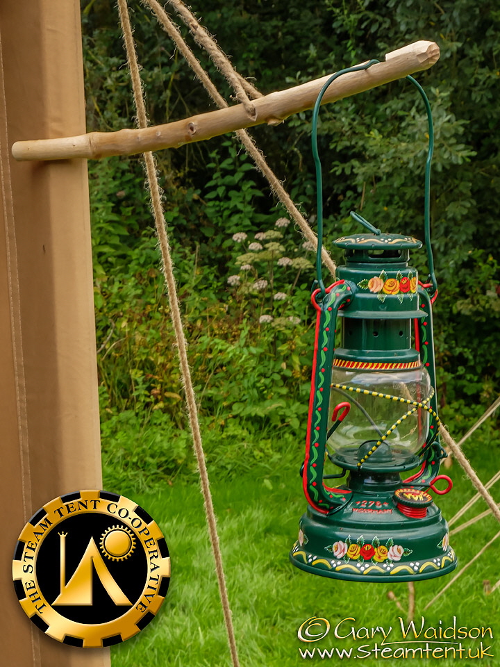 Bargeware Lantern on a stick -The Steam Tent Co-operative.  Gary Waidson - www.Steamtent.uk