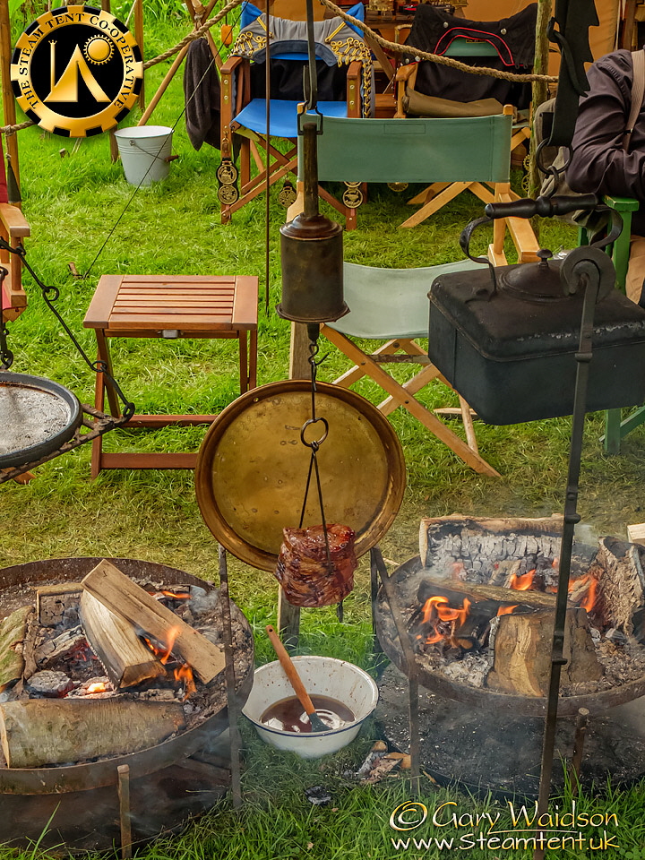 Beef on the bottle jack -The Steam Tent Co-operative.  Gary Waidson - www.Steamtent.uk